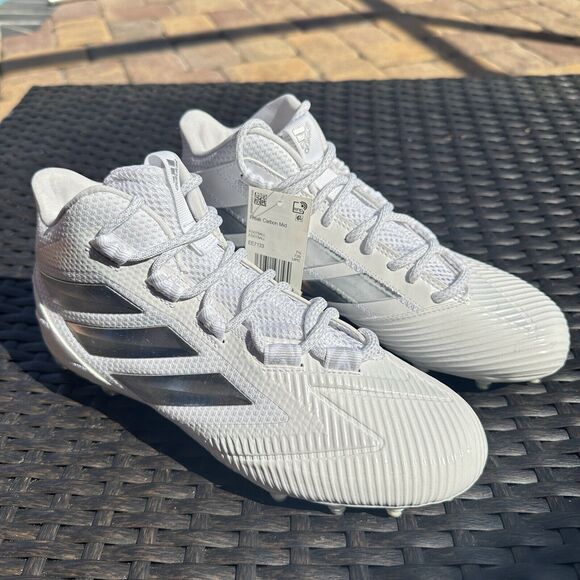 Adidas Freak Carbon Mid White Silver Metallic Men\'s Football Shoes EE7133 Size 8 main image 13